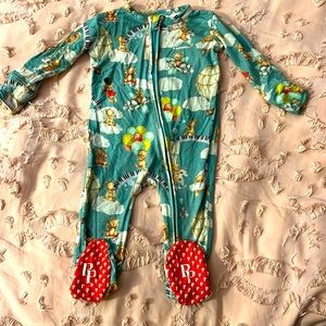 Posh Peanut x FAO Schwarz Teddy Bears Footie Zippered One Piece Sz 3-6 months
